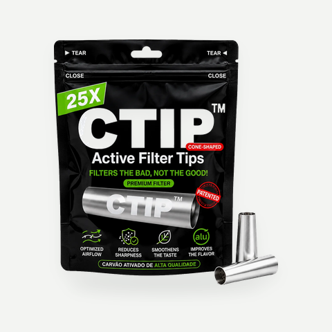 CTIP Active Filter Tips Premium Cone – 25 Filtros de Carvão Ativado