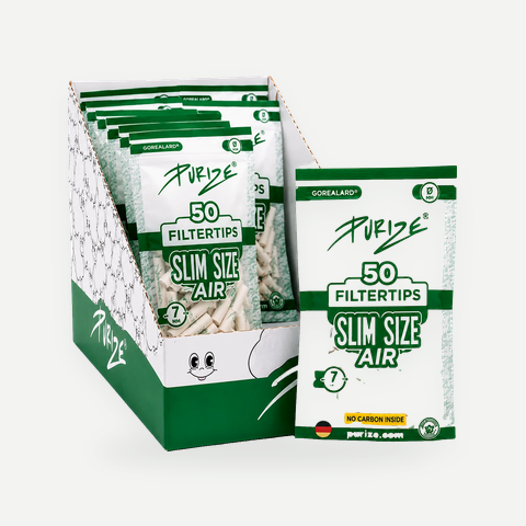 Purize Filtertips Slim Size AIR 7mm – 50 Filtros