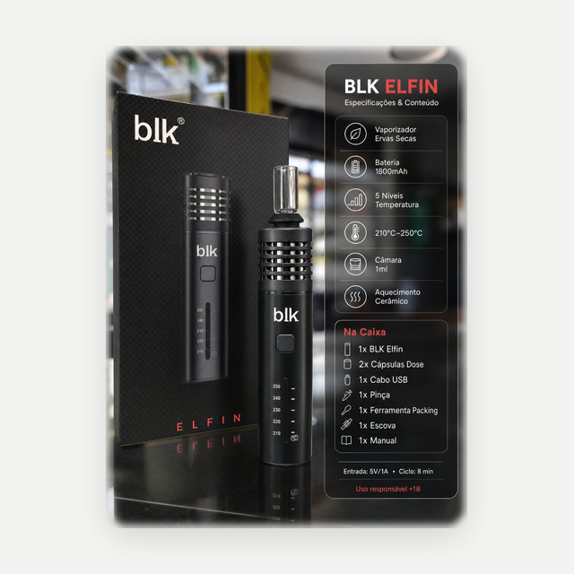 Vaporizador de Ervas Secas BLK Elfin