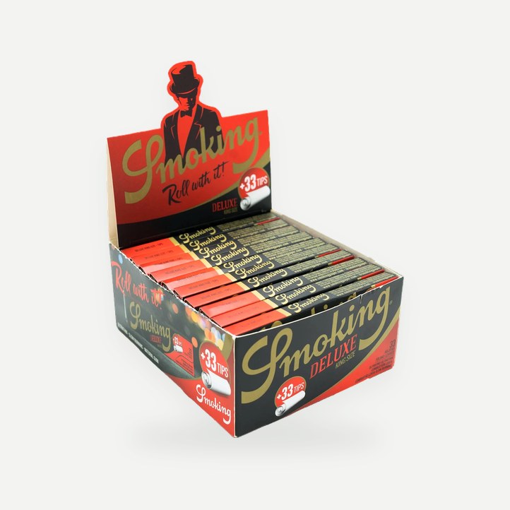 Mortalhas Smoking King Size Brancas + 33 Filtros